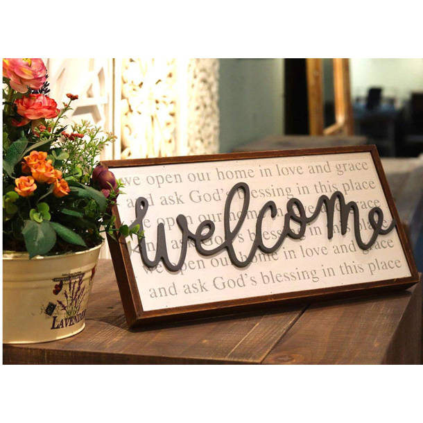 Gracie Oaks Handmade Solid + Manufactured Wood Text & Numbers Wall